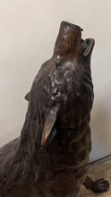 Load image into Gallery viewer, Large Bronze Lone Call of a Howling Wolf Sculpture