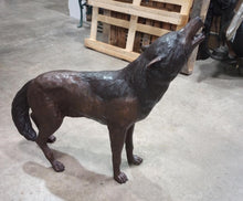 Load image into Gallery viewer, The Call of the Wolf Bronze Statue