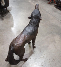 Load image into Gallery viewer, The Call of the Wolf Bronze Statue