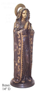 45"H Madonna Bronze Sculpture