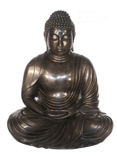 Large Meditating Buddha Bronze Statue