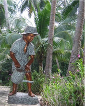 Load image into Gallery viewer, Bronze Boy with Watering Can Statue