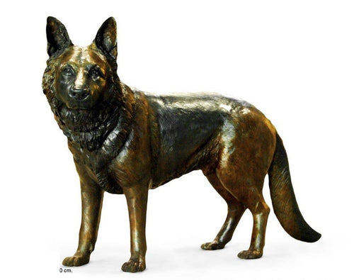 Life Size Bronze German Shepherd Statue for Outdoors
