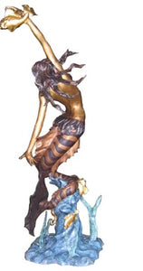 Life Size Bronze Mermaid Dancing Fountain Statue