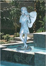 Load image into Gallery viewer, Bronze Standing Fairy With Flute Statue
