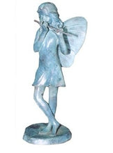 Load image into Gallery viewer, Bronze Standing Fairy With Flute Statue