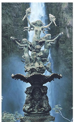 Large Grand Majestic Mermaid Fountain with Merboys