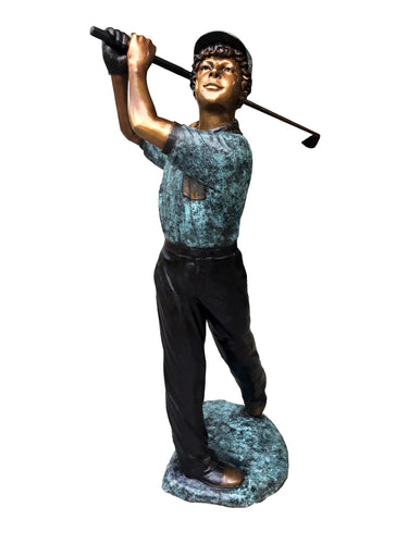 Life Size Bronze Male Golf Statue