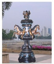 Load image into Gallery viewer, Majestic Monumental Bronze Horse Fountain Sculpture