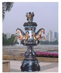 Majestic Monumental Bronze Horse Fountain Sculpture