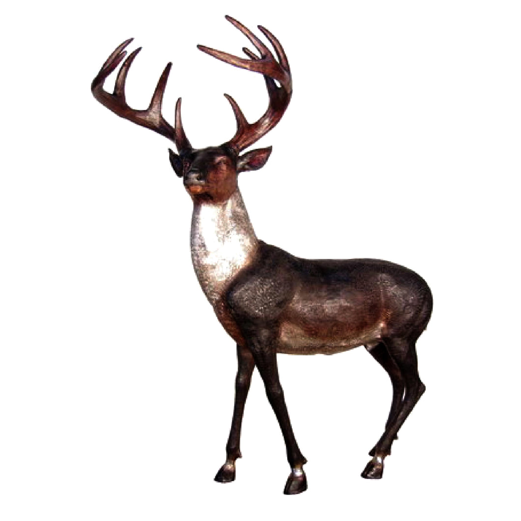 Life Size Bronze White Tail Sculpture