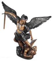 Load image into Gallery viewer, Life Size Bronze St Michael the Archangel Statue with Sword