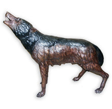 Load image into Gallery viewer, The Call of the Wolf Bronze Howling Wolf Statue