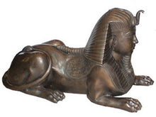 Load image into Gallery viewer, Large Egyptian Bronze Sphinx Statue Pair