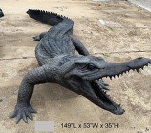 Load image into Gallery viewer, Life Size Monumental Bronze Alligator Fountain Sculpture