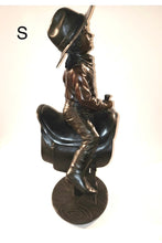 Load image into Gallery viewer, Bronze Texan Cowboy on Rodeo Statue