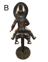 Load image into Gallery viewer, Bronze Texan Cowboy on Rodeo Statue