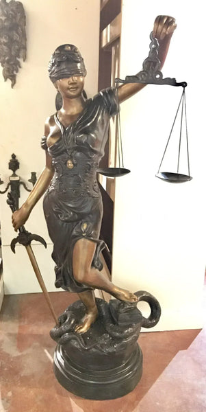 Lady Justice Bronze Statue – Legal Symbol for Courtrooms & Offices