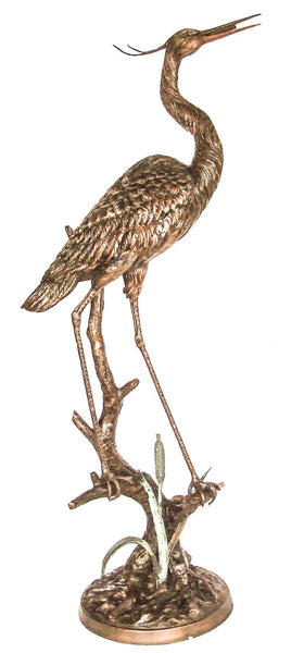 Bronze Bird Fountain Statues and Spitters: Elevating Garden Design with Herons, Swans, Cranes, and More
