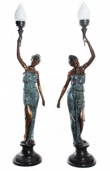 Elevating Interiors with Bronze Sculptural Floor Lamps: The Timeless Beauty of Woman Floor Lamp Statues
