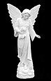 Using Angels as Memorial Monuments in a Cemetery