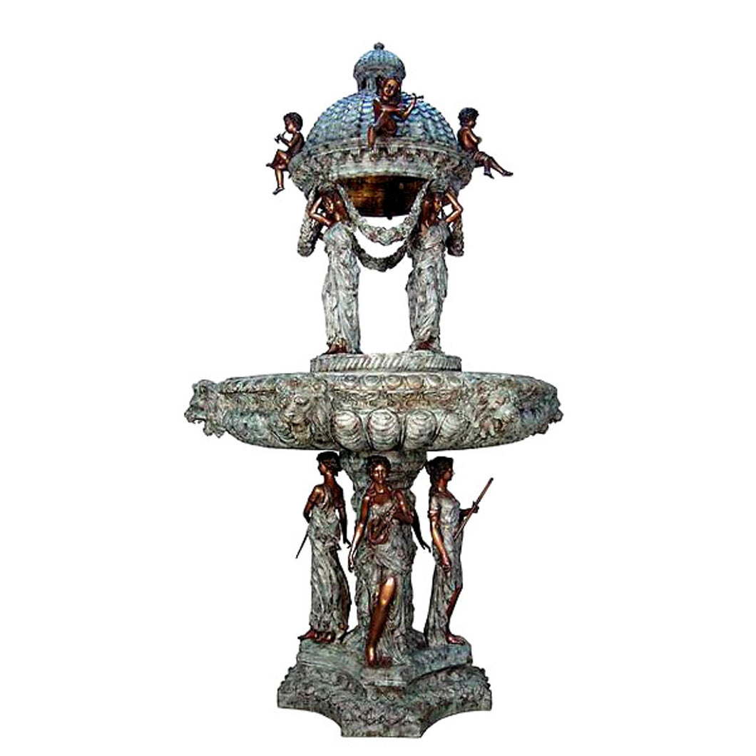 Grand Four Seasons Fountain with Dome - 132”H