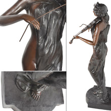 Load image into Gallery viewer, Bronze Classical Female Violinist Statue