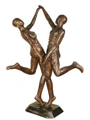 Large Dancing Couple Bronze Statue