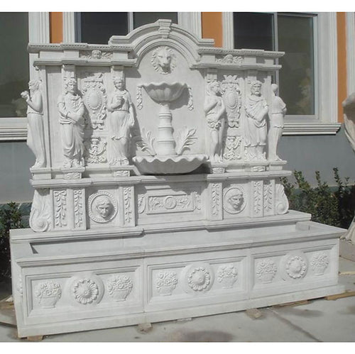 Classical Renaissance Augustina Marble Wall Fountain