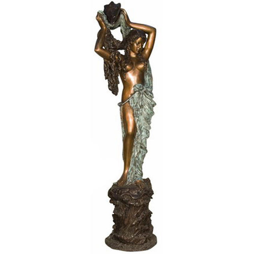 Beautiful Woman Holding Shell Classical Statue