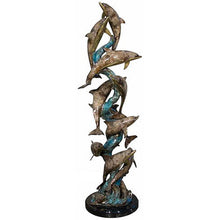 Load image into Gallery viewer, Bronze Twist of the Dolphins Sculpture II