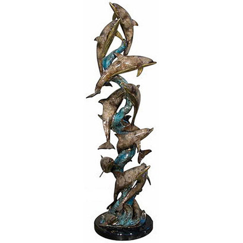 Bronze Twist of the Dolphins Sculpture II