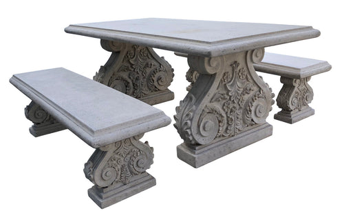 Verona Fiberglass Bench & Table Set