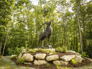 Monumental Bronze Reindeer Sculpture