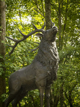 Load image into Gallery viewer, Monumental Bronze Reindeer Sculpture