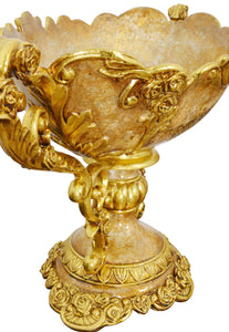 European 2-Handle Gold Table Bowl Centerpiece