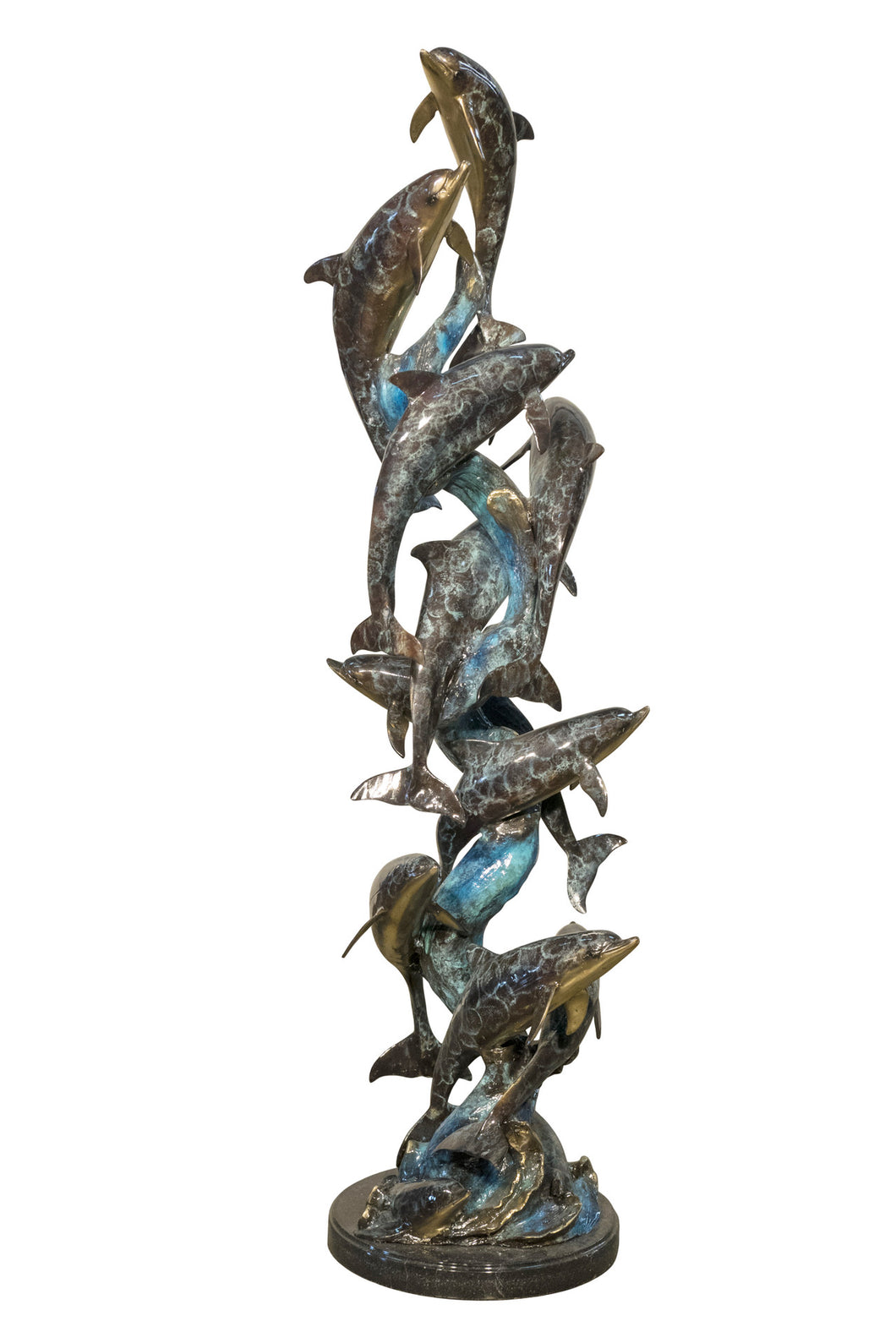 Bronze Twist of the Dolphins Sculpture I