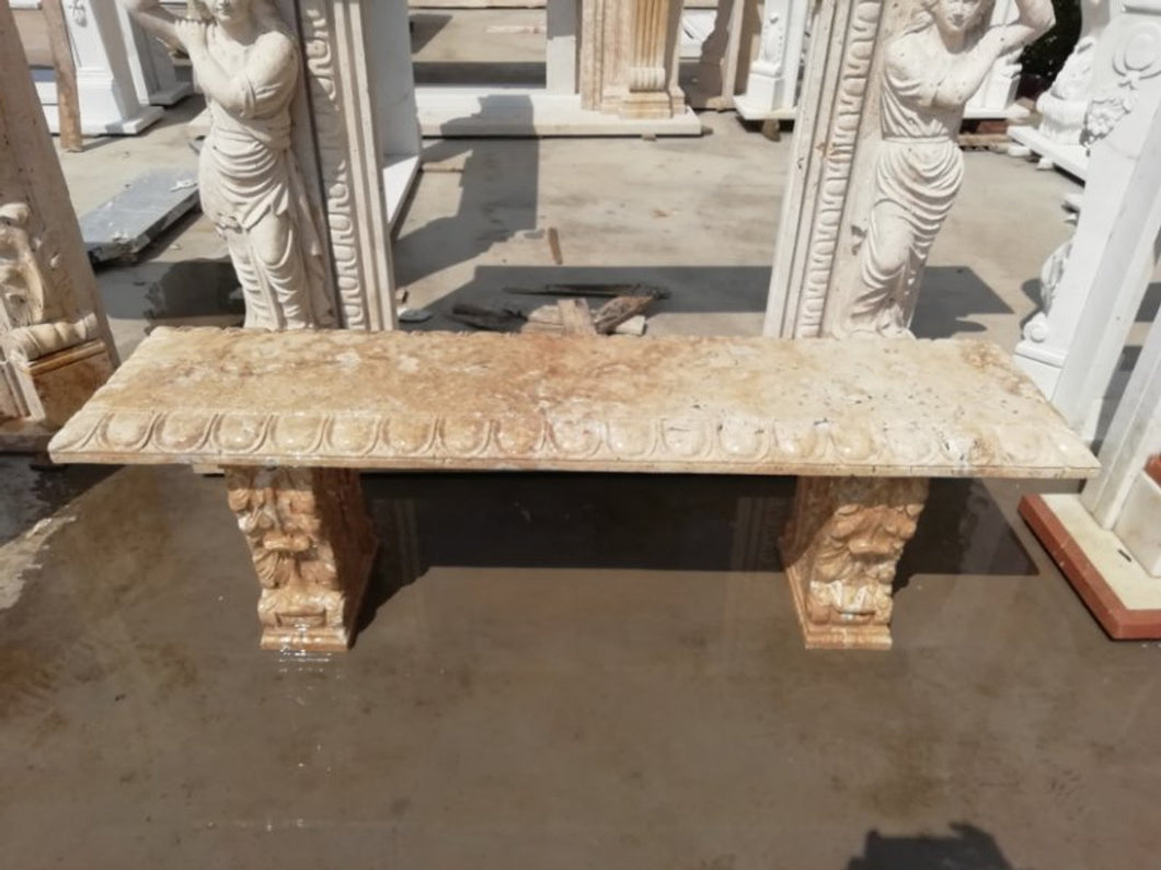 Salvatore Acanthus Marble Bench