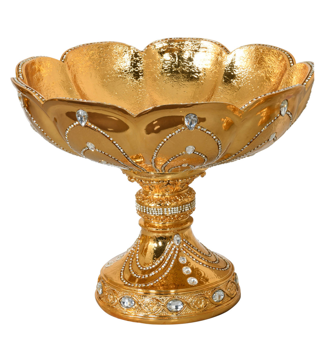 European Palatial Gold Table Bowl Centerpiece