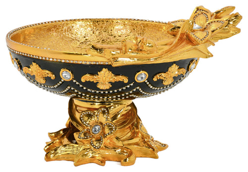 Russian Lacquered Table Bowl Centerpiece