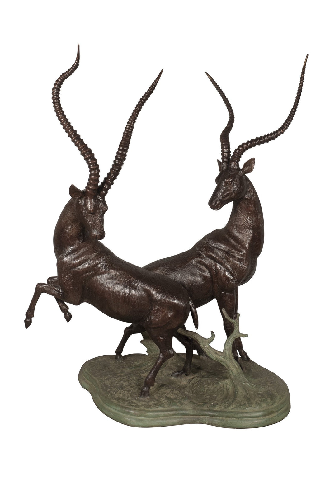 Bronze Antelope Sculpture on Base