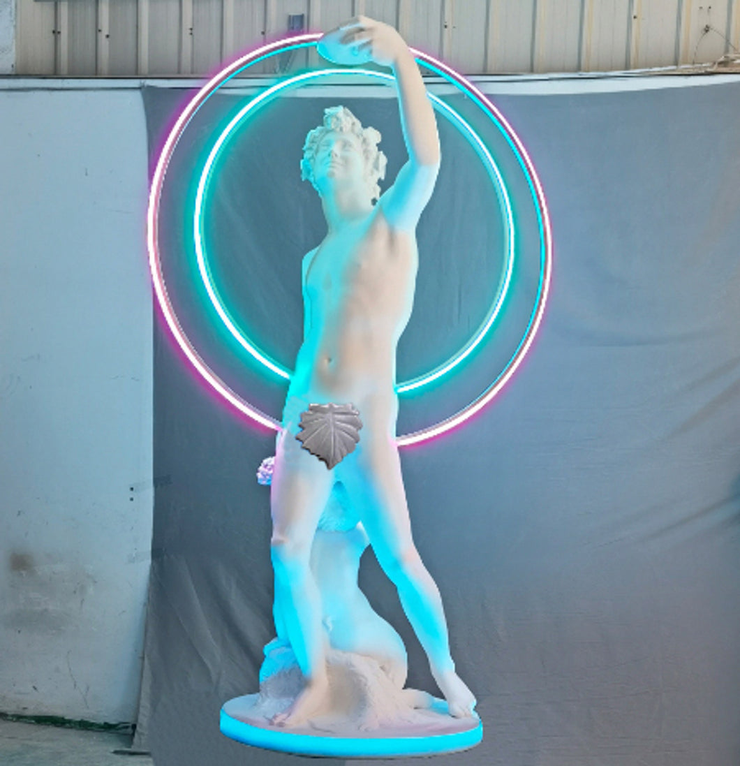 Life Size God Mercury Neon Statue with LED Neon Lights