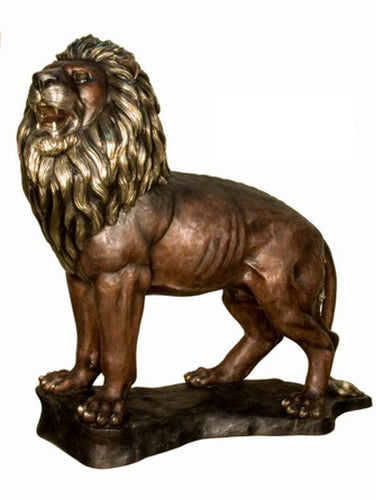 60”H Grand Entrance Bronze Lion Sculpture - Right