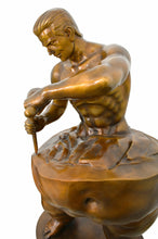 Load image into Gallery viewer, Losing Fat Muscular Male Copper Statue - 60”H