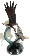 Load image into Gallery viewer, Large American Bald Eagle in Battle Bronze Sculpture