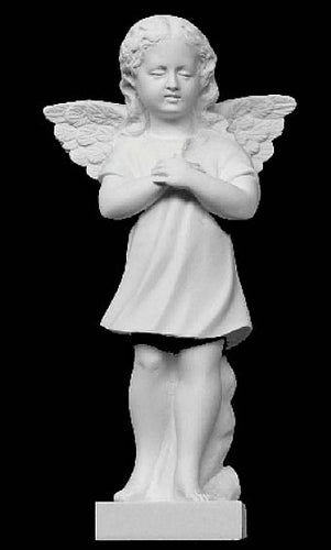 Angel Girl with Wings Outstretched Marble Statue
