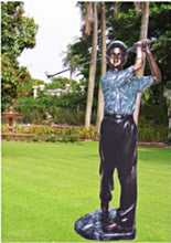 Load image into Gallery viewer, Bronze Life Size Swinging Male Golfer Sculpture