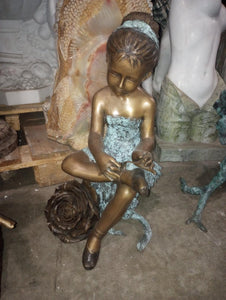 Little Ballerina Girl Bronze Sculpture