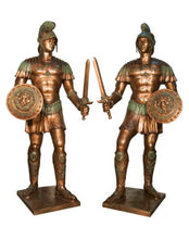 Load image into Gallery viewer, Bronze Standing Roman Soldier with Sword Statue - 89”H