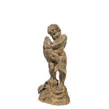 Load image into Gallery viewer, Putto Boy Holding Fish Bronze Fountain Spitter Statue